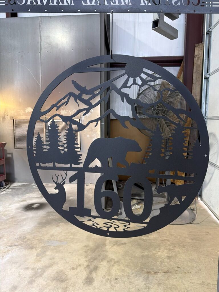 Custom Metal Cabin Sign
