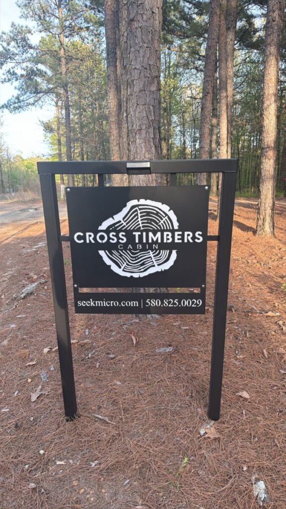 Custom Metal Cabin Sign