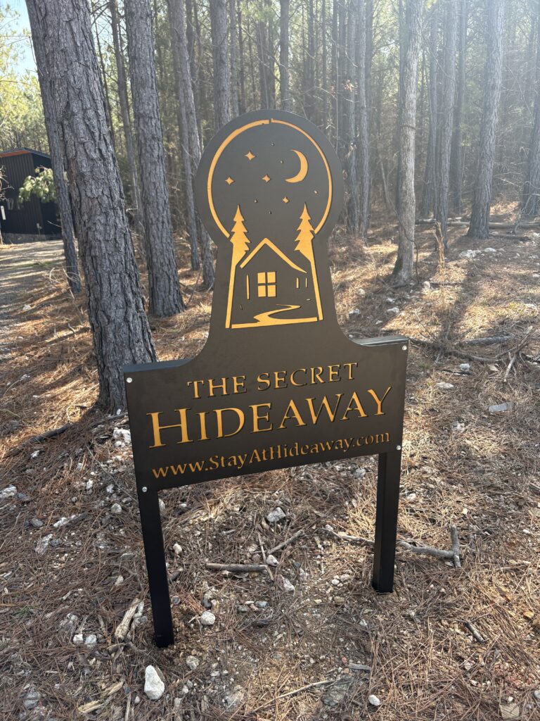 Custom Metal Cabin Sign