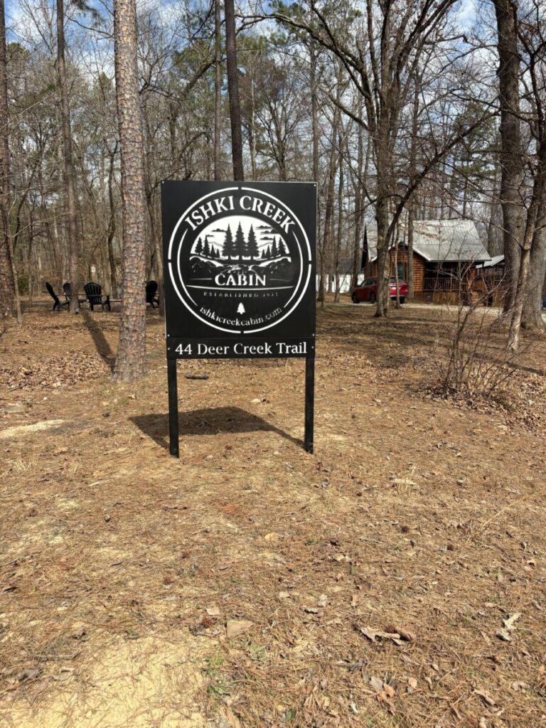 Custom Metal Cabin Sign